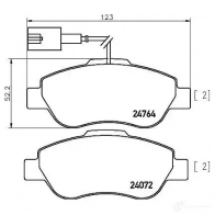 Тормозные колодки, комплект BREMBO 24764 800074 240 72 p24150 - Изображение 6
