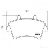 Тормозные колодки дисковые, комплект BREMBO P 59 039 800644 9OD7H 2 3613 - Изображение 5