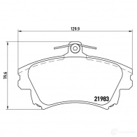 Тормозные колодки дисковые, комплект BREMBO 800517 NGIML6R 2198 3 P 54 036