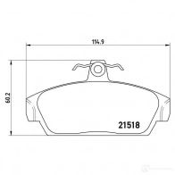 Тормозные колодки дисковые, комплект BREMBO P 52 015 800481 CUASYR 215 18 - Изображение 1
