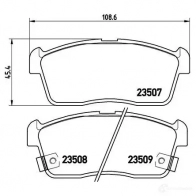 Тормозные колодки дисковые, комплект BREMBO 235 07 P 79 012 23508 800930 - Изображение 2
