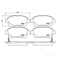 Тормозные колодки дисковые, комплект BREMBO 24779 P 83 097 801032 2477 8 - Изображение 2