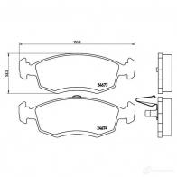 Тормозные колодки, комплект BREMBO 800866 p68039 24674 2 4673 - Изображение 2