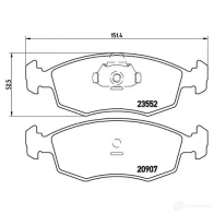 Тормозные колодки дисковые, комплект BREMBO 799910 P 23 079 209 07 23552