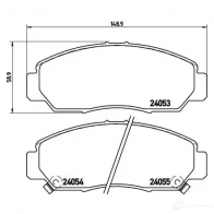 Тормозные колодки дисковые, комплект BREMBO 800127 2 4053 P 28 047 24054 - Изображение 2