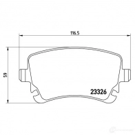 Тормозные колодки дисковые, комплект BREMBO 23 326 P 85 076 801139 7921D1018 - Изображение 6