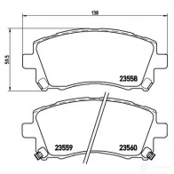 Тормозные колодки дисковые, комплект BREMBO P 78 010 800909 235 58 23559 - Изображение 5