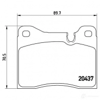Тормозные колодки, комплект BREMBO 2043 7 7015D163 799678 p06002 - Изображение 2