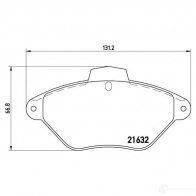 Тормозные колодки, комплект BREMBO 2 1632 800716 p61053 YZEDP - Изображение 2