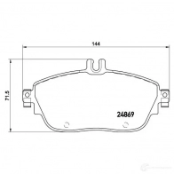 Тормозные колодки дисковые, комплект BREMBO 2 4869 P 50 093 800436 D16948920 - Изображение 2