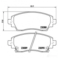 Тормозные колодки, комплект BREMBO 230 88 p83042 800978 23089 - Изображение 2