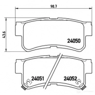 Тормозные колодки дисковые, комплект BREMBO P 15 009 24 050 24051 799830 - Изображение 2