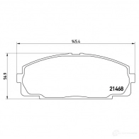 Тормозные колодки дисковые, комплект BREMBO 801027 P 83 092 21 468 D13448455 - Изображение 2