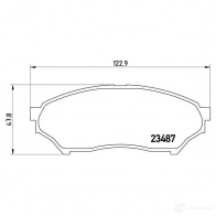 Тормозные колодки дисковые, комплект BREMBO 7670D798 800509 234 87 P 54 028 - Изображение 2