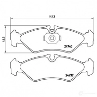 Тормозные колодки, комплект BREMBO p50081 24740 800426 2473 9 - Изображение 2