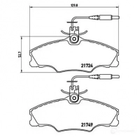 Тормозные колодки, комплект BREMBO 21749 800719 2 1724 p61056 - Изображение 2