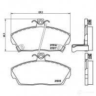 Тормозные колодки дисковые, комплект BREMBO 21516 P 28 020 800101 2151 5 - Изображение 5