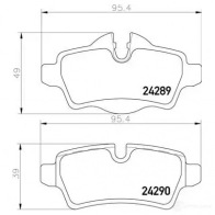 Тормозные колодки дисковые, комплект BREMBO 242 89 1210376581 24290 P 06 103 - Изображение 9