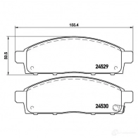 Тормозные колодки дисковые, комплект BREMBO P 54 038 800519 24 529 24530 - Изображение 4
