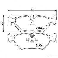 Тормозные колодки, комплект BREMBO 800232 21 275 21276 p36008 - Изображение 2