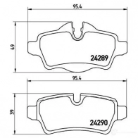 Тормозные колодки дисковые, комплект BREMBO 24290 799724 2428 9 P 06 052 - Изображение 5