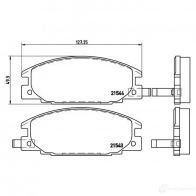 Тормозные колодки дисковые, комплект BREMBO 800623 215 43 P 59 015 21544 - Изображение 2