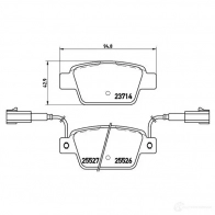 Тормозные колодки дисковые, комплект BREMBO 799963 25526 P 23 135 2 3714 - Изображение 5