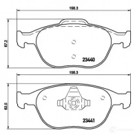 Тормозные колодки, комплект BREMBO 23441 p24071 800055 2344 0 - Изображение 2