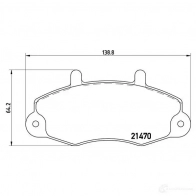 Тормозные колодки, комплект BREMBO 2 1470 ZWBD1B p24049 800035 - Изображение 2