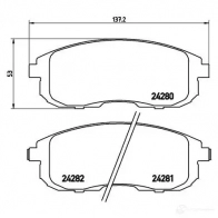 Тормозные колодки дисковые, комплект BREMBO P 23 126 799954 24281 2 4280 - Изображение 2