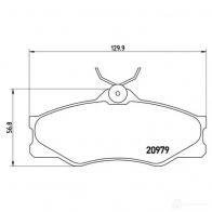 Тормозные колодки дисковые, комплект BREMBO 801078 P 85 008 209 79 7232D338 - Изображение 2
