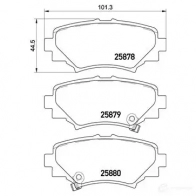 Тормозные колодки дисковые, комплект BREMBO 800346 25879 P 49 049 258 78 - Изображение 6