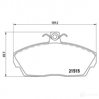 Тормозные колодки дисковые, комплект BREMBO P 44 010 800289 8374D1255 215 15 - Изображение 2