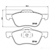 Тормозные колодки, комплект BREMBO 231 60 p56037 800557 23164 - Изображение 2