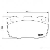 Тормозные колодки дисковые, комплект BREMBO P 44 005 800284 215 19 7551D671 - Изображение 6