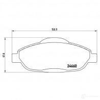Тормозные колодки дисковые, комплект BREMBO 800764 2466 0 D16968922 P 61 101 - Изображение 7