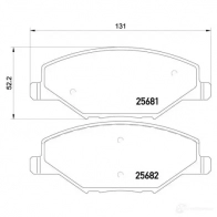 Тормозные колодки дисковые, комплект BREMBO D17769006 801181 25 681 P 85 121 - Изображение 2