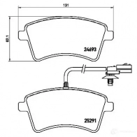 Тормозные колодки, комплект BREMBO 25291 800885 p68058 246 93 - Изображение 2