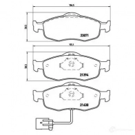 Тормозные колодки, комплект BREMBO 800021 p24034 21638 21 394 - Изображение 2