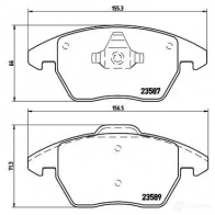 Тормозные колодки дисковые, комплект BREMBO P 85 105 23 587 801165 23589 - Изображение 5