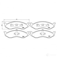 Тормозные колодки дисковые, комплект BREMBO 21823 218 22 P 37 004 800259 - Изображение 6
