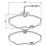 Тормозные колодки, комплект BREMBO 800855 23100 p68026 230 99 - Изображение 2