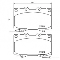 Тормозные колодки дисковые, комплект BREMBO P 83 048 800984 23525 23 524 - Изображение 2