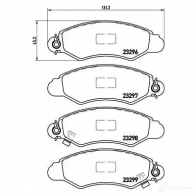 Тормозные колодки дисковые, комплект BREMBO P 78 012 800911 232 96 23297 - Изображение 2