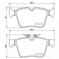 Тормозные колодки дисковые, комплект BREMBO 800463 253 53 P 50 122 25354 - Изображение 6