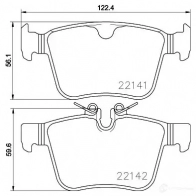 Тормозные колодки дисковые, комплект BREMBO 22142 801241 2 2141 P 86 029 - Изображение 5