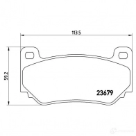 Тормозные колодки дисковые, комплект BREMBO P 52 018 N7HJ8 2 3679 800483 - Изображение 2