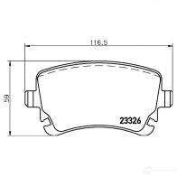 Тормозные колодки дисковые, комплект BREMBO D10187921 23 326 P 85 143 801203 - Изображение 2