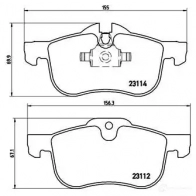 Тормозные колодки дисковые, комплект BREMBO 800482 23114 P 52 017 2 3112