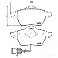 Тормозные колодки дисковые, комплект BREMBO 801092 20678 P 85 026 2 0676 - Изображение 6